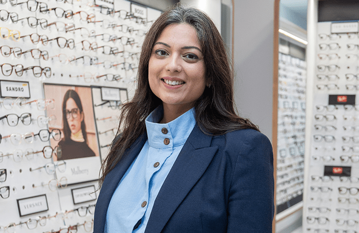 A trainee optometrist in Boots opticians store