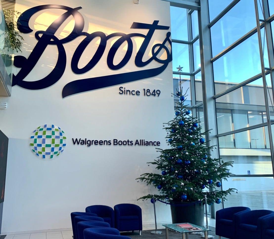Boots Nottingham Support Office Reception Christmas Tree