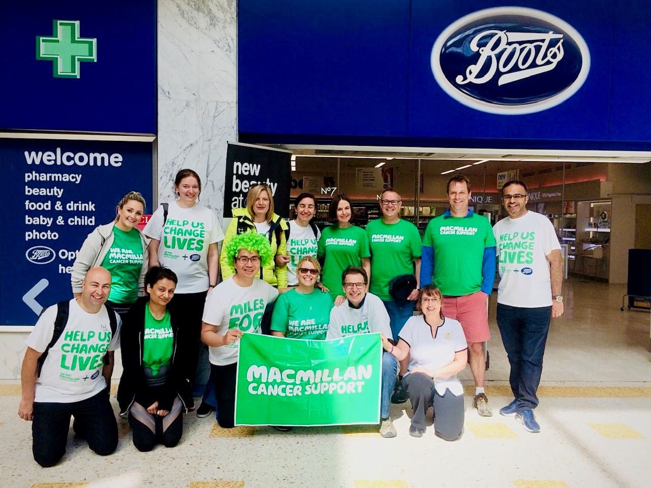 Head of Stores Mo Hassam with Macmillan Cancer fundraiser