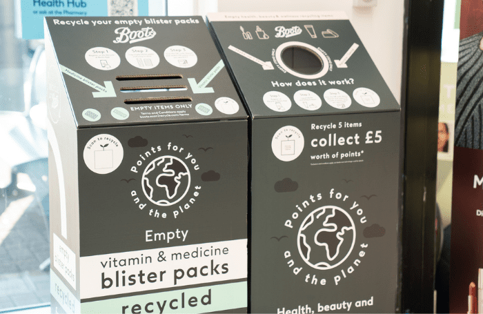 Blister pack recycling boxes