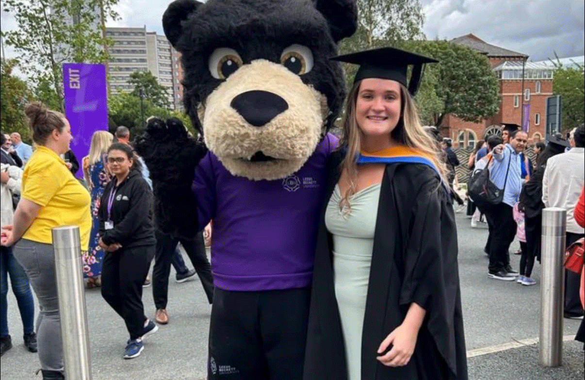 Holly on her Graduation day